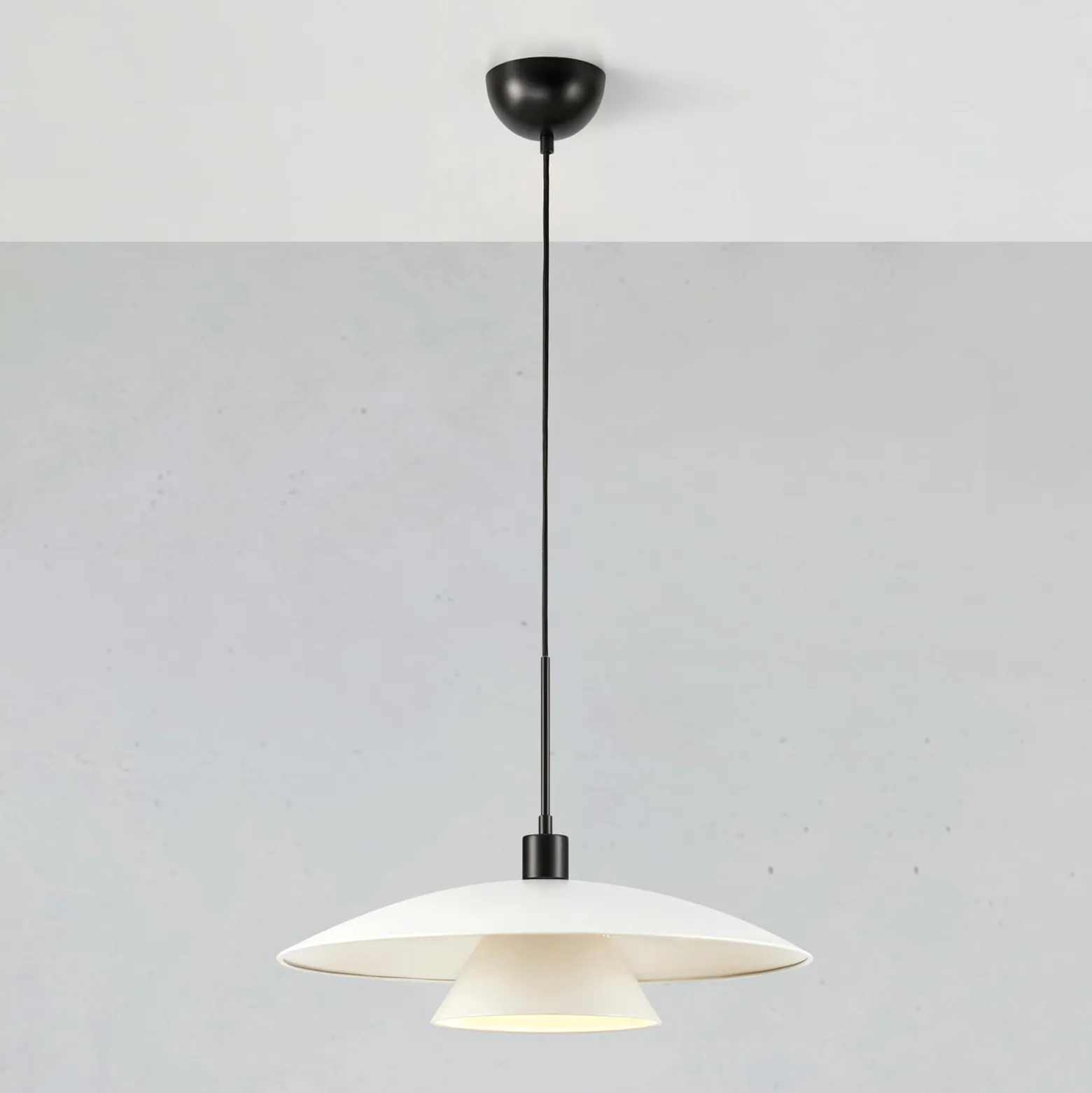 Hängeleuchte Millinge, weiß, Metall, Ø 50 cm