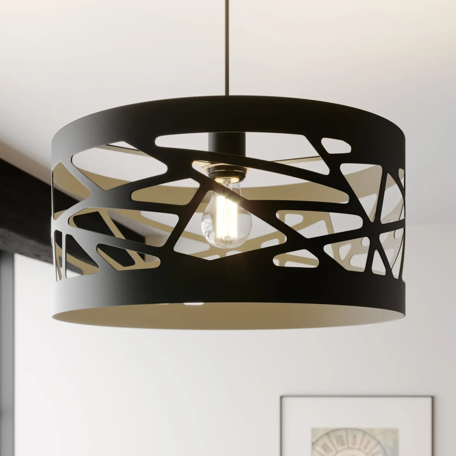 Hängeleuchte Modul Frez Musterschirm Ø39cm schwarz
