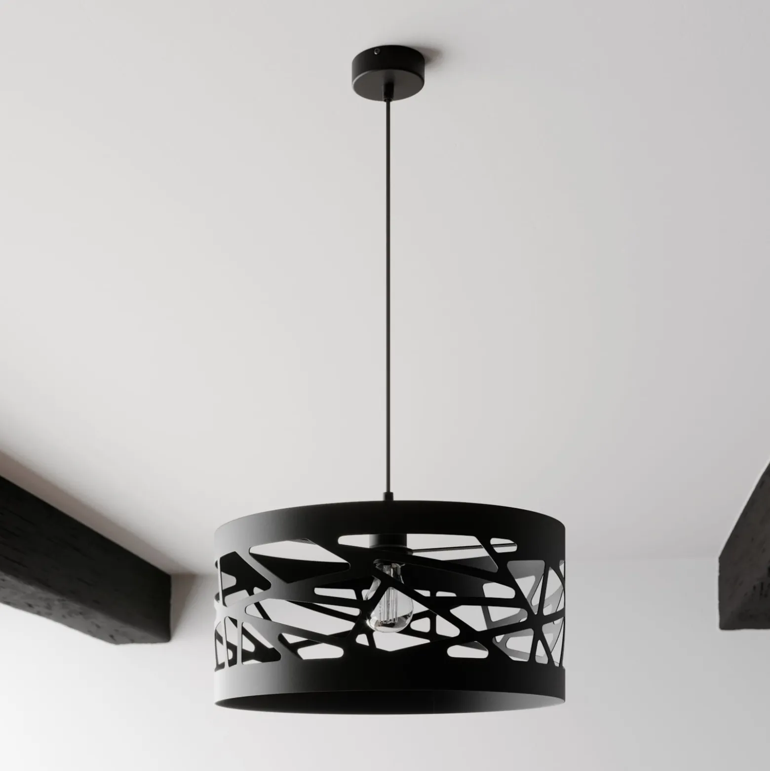 Hängeleuchte Modul Frez Musterschirm Ø39cm schwarz