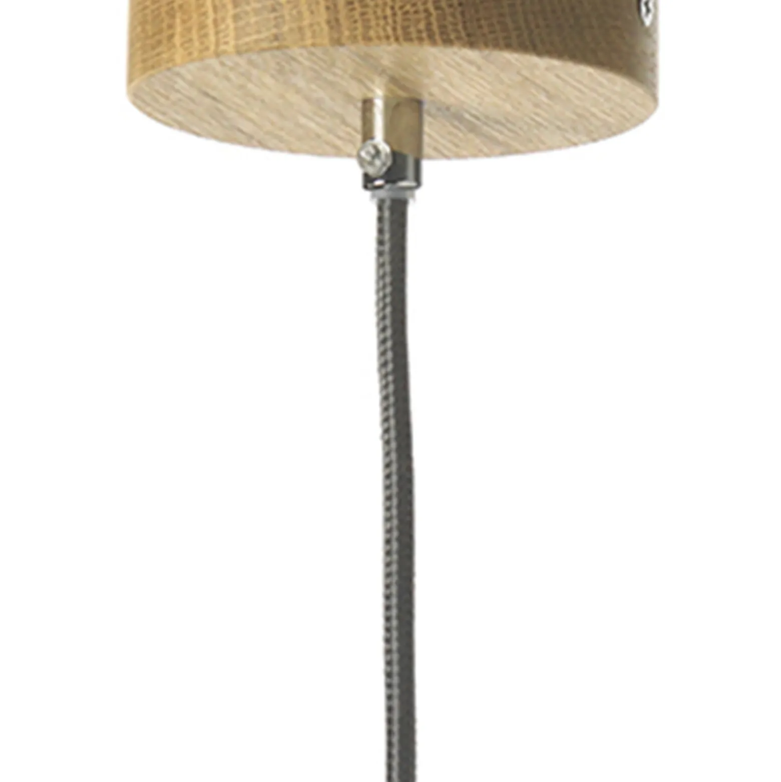 Hängeleuchte OHANA, Opalglas, Eichenholz, Ø 40 cm, E27