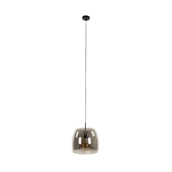 Hängeleuchte Philippa, rauchgrau, Ø 35 cm, Glas, 1 x E27
