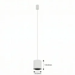 Hängeleuchte Point Duo, weiß, Stahl, Ø 13 cm, GU10