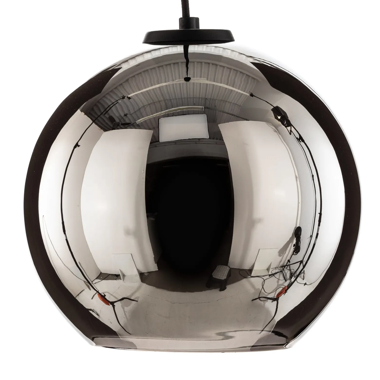 Hängeleuchte Polaris, verspiegeltes Glas, chrom