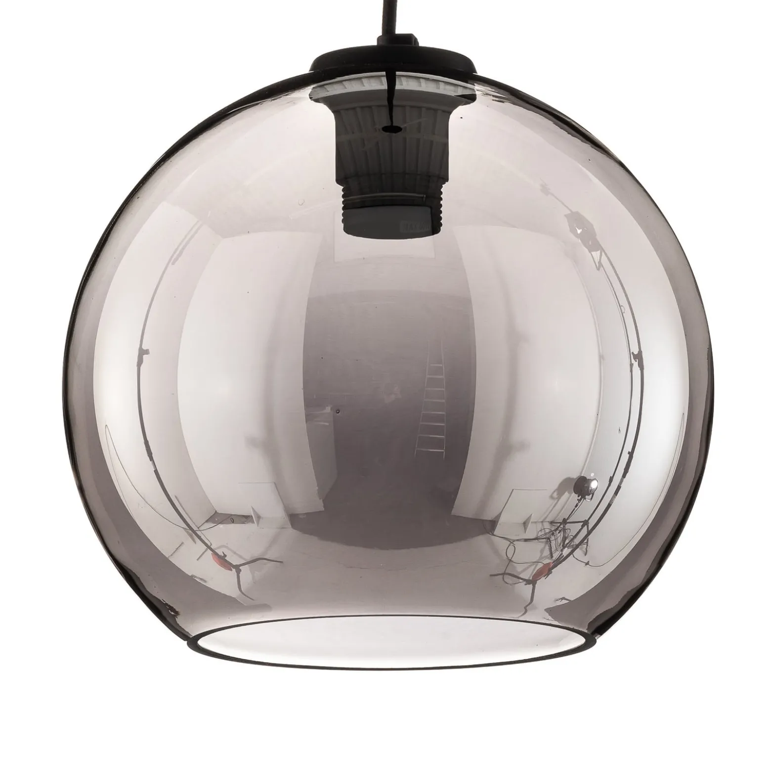 Hängeleuchte Polaris, verspiegeltes Glas, rauch