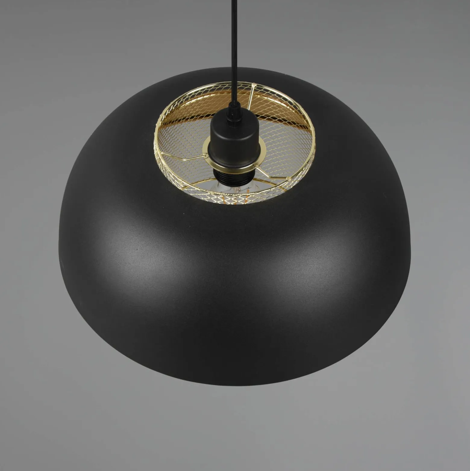 Hängeleuchte Punch schwarz/gold einflammig Ø 35 cm