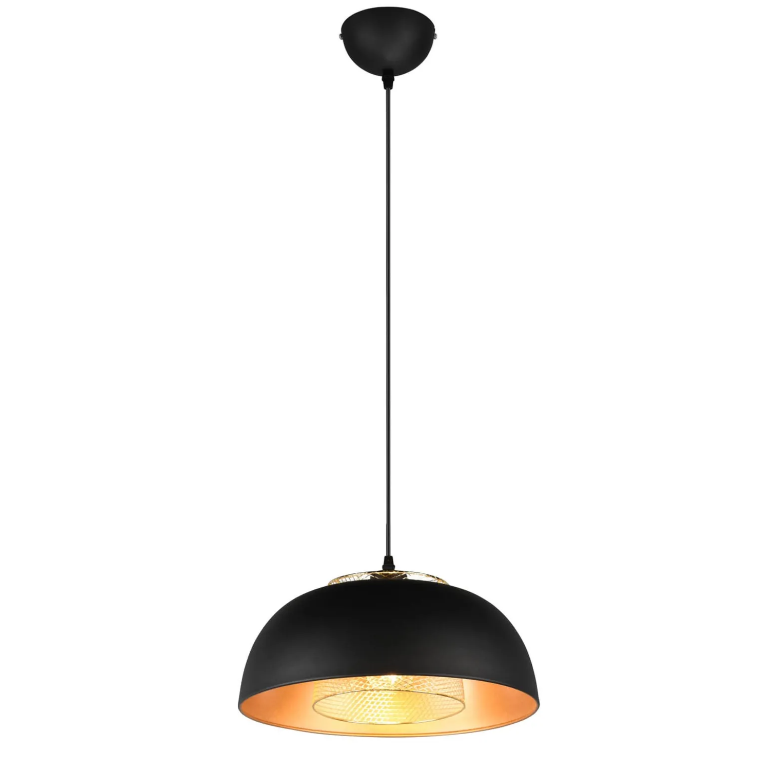 Hängeleuchte Punch schwarz/gold einflammig Ø 35 cm