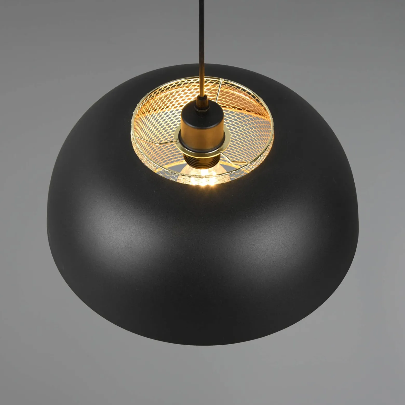 Hängeleuchte Punch schwarz/gold einflammig Ø 35 cm