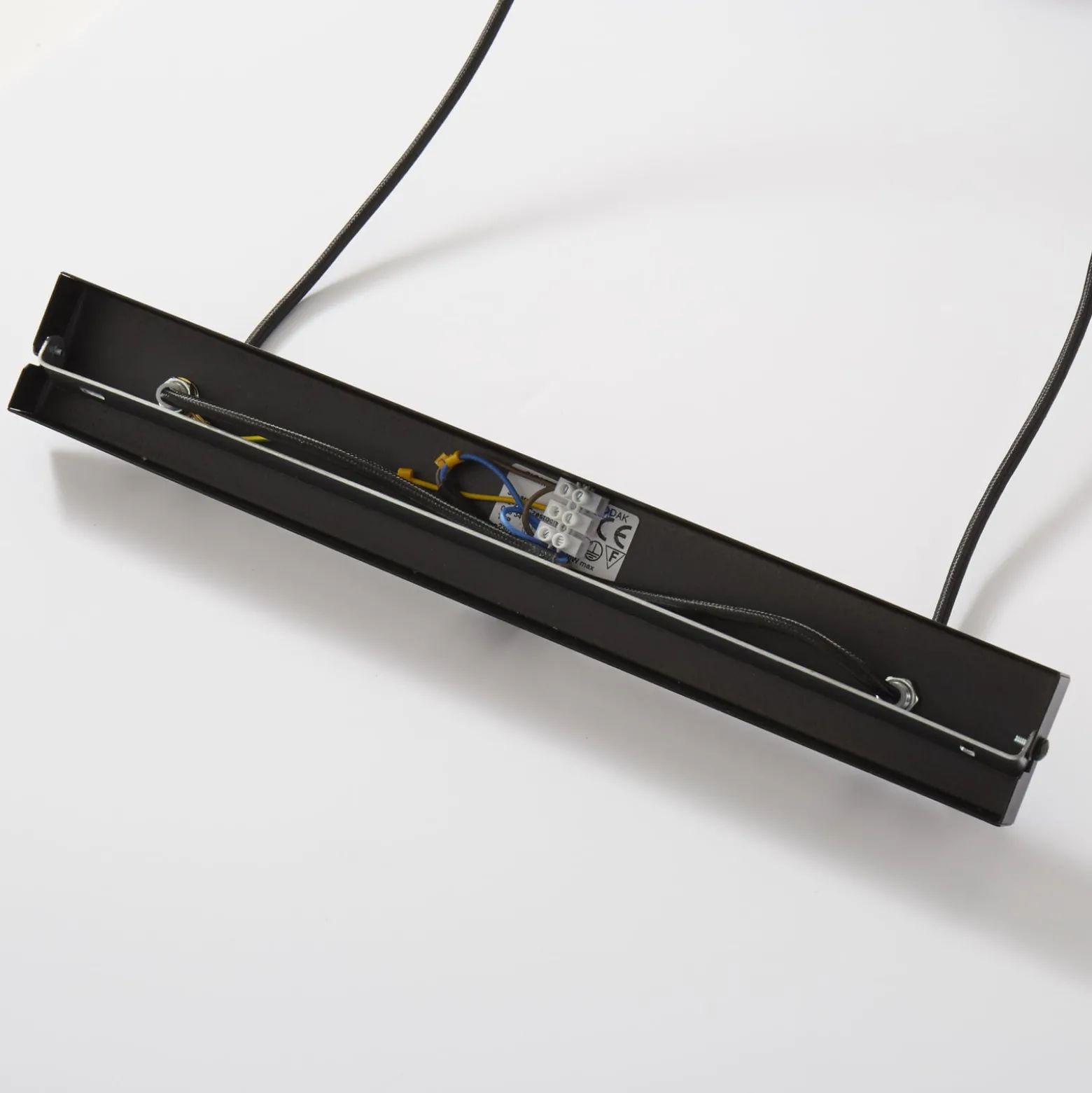 Hängeleuchte Rif, linear zweiflammig, schwarz