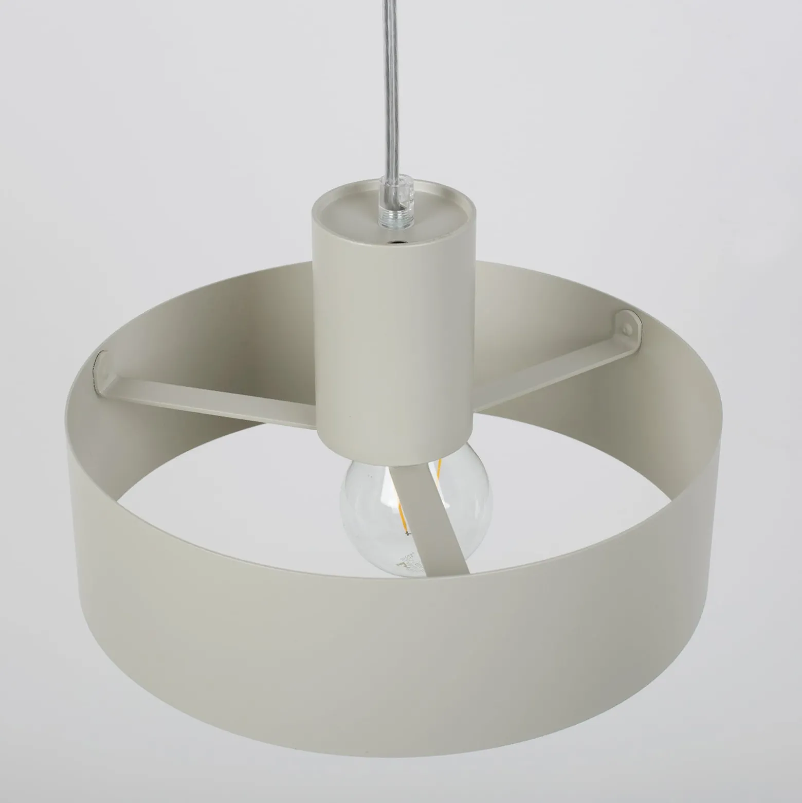 Hängeleuchte Rif M, taupe, 1-flammig, Ø 25 cm, Stahl