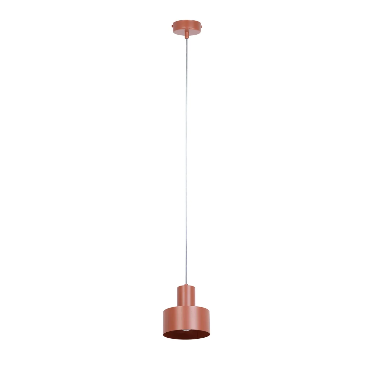 Hängeleuchte Rif S, ziegelrot, 1-flammig, Ø 15 cm, Stahl