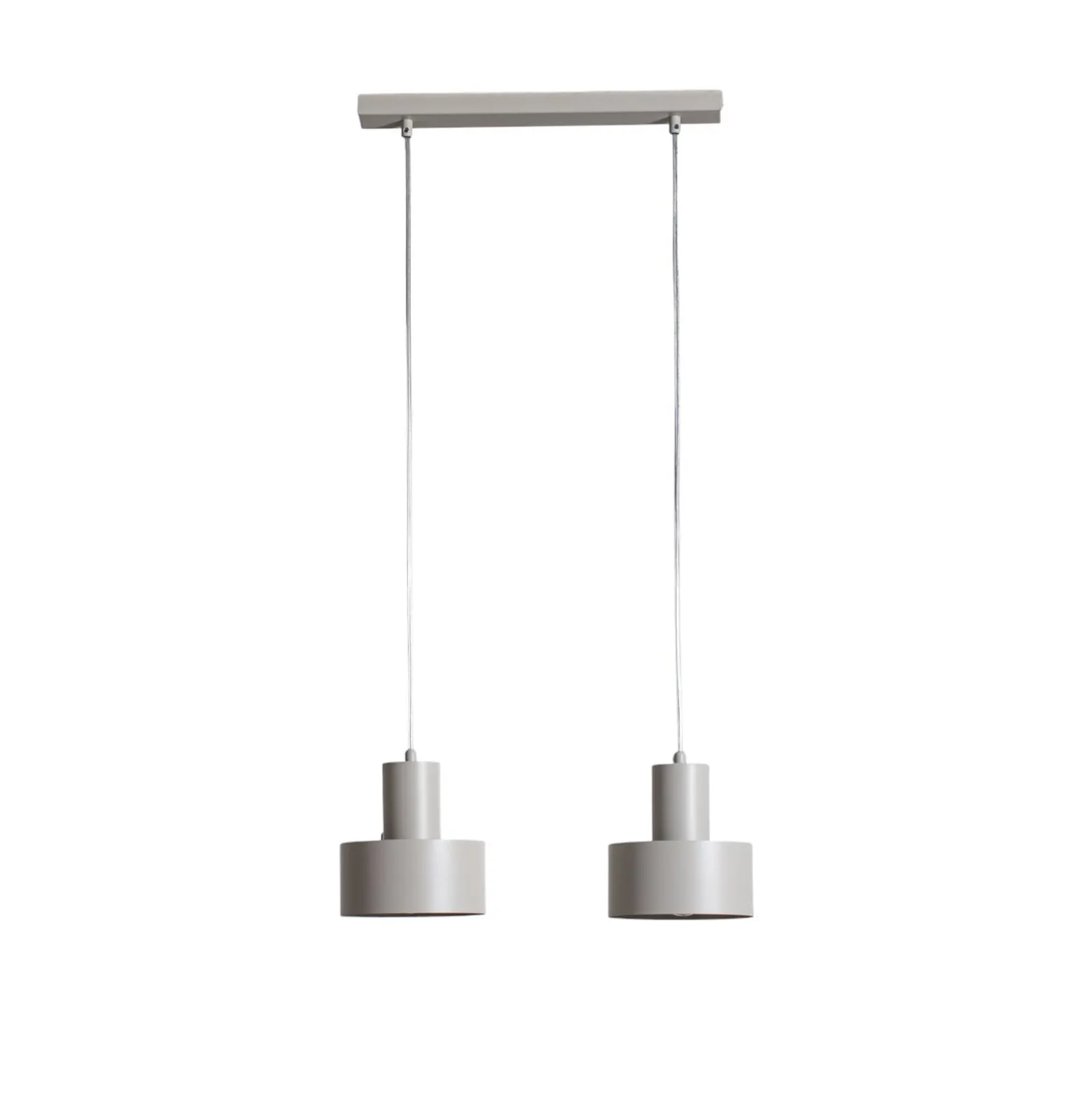 Hängeleuchte Rif 2, taupe 2-flammig, linear, Stahl