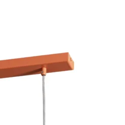 Hängeleuchte Rif 3, ziegelrot, 3-flammig, linear, Stahl
