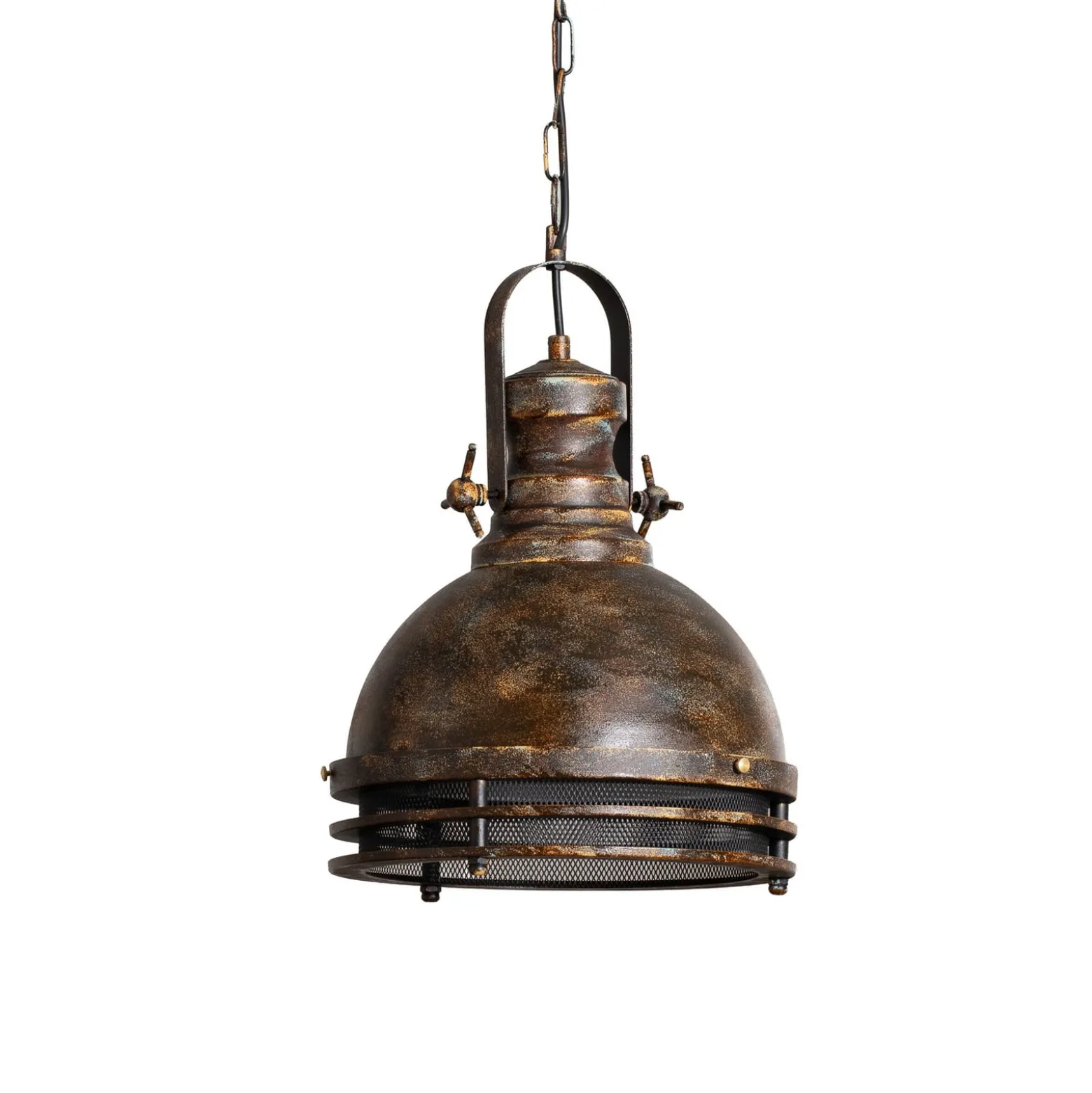 Hängeleuchte Saglam, 1-flammig, altmessing, Ø 30 cm, Metall
