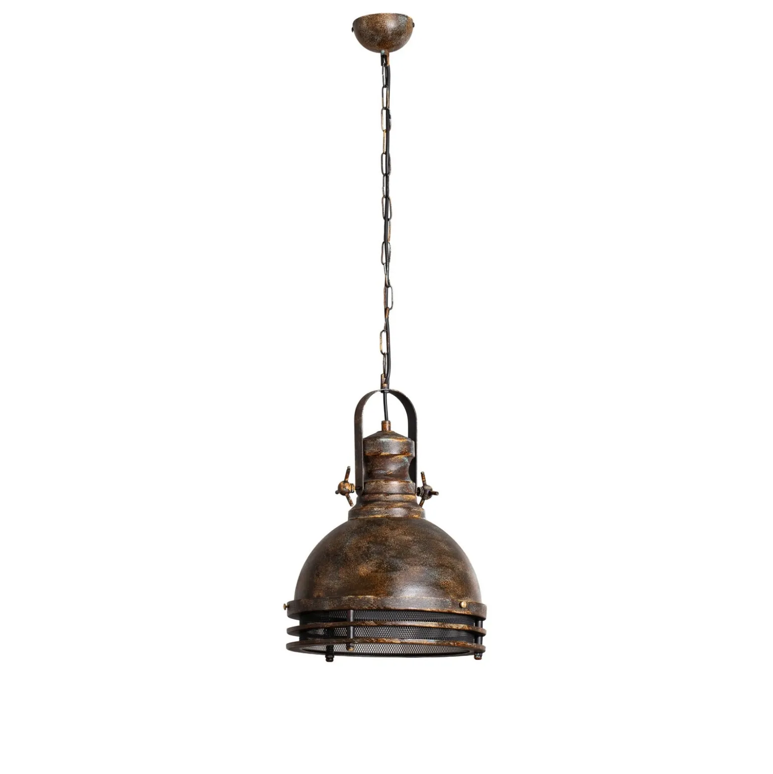 Hängeleuchte Saglam, 1-flammig, altmessing, Ø 30 cm, Metall