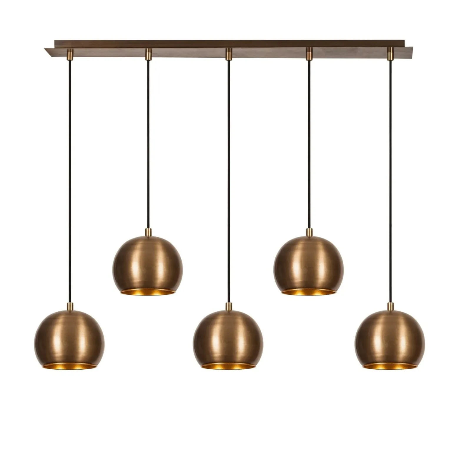 Hängeleuchte Sivani MR-1000, gold antik, Eisen, 5-flammig