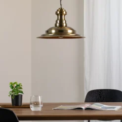 Hängeleuchte Sivani MR-637, gold antik, Metall, Ø 39 cm