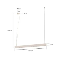 Hängeleuchte Soft weiß 125 cm