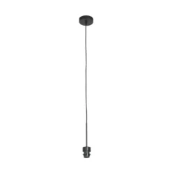 Hängeleuchte Sparkled Light, schwarz/Bambus natur, Ø 20 cm