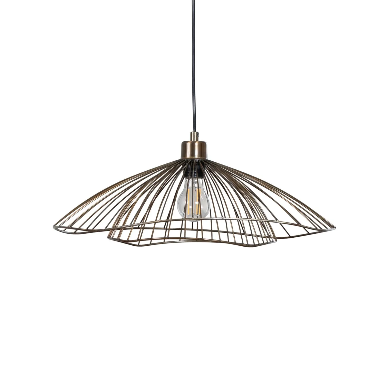 Hängeleuchte Tel, altmessing, Ø 50 cm, 1-flammig, Metall