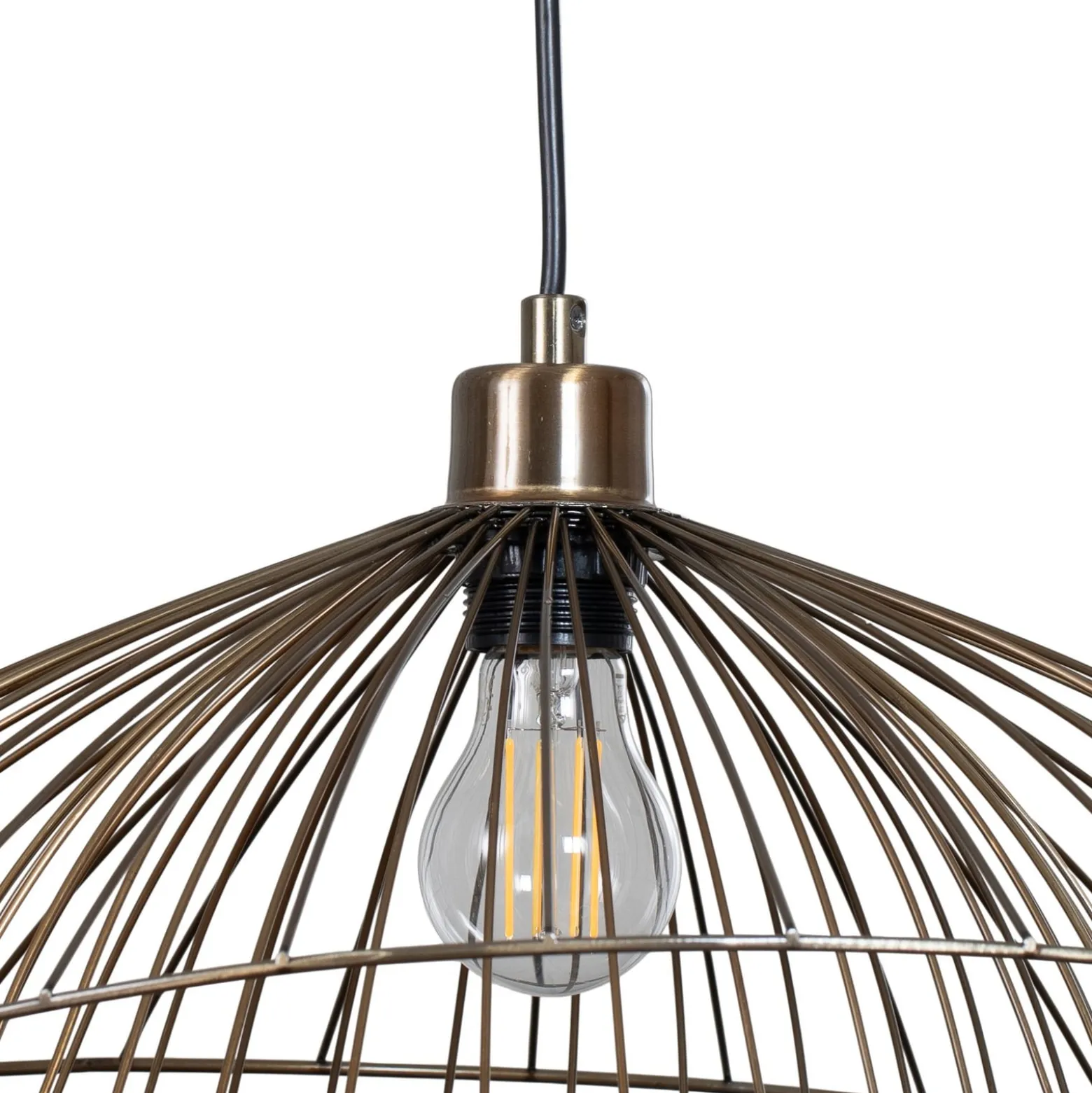 Hängeleuchte Tel, altmessing, Ø 50 cm, 1-flammig, Metall