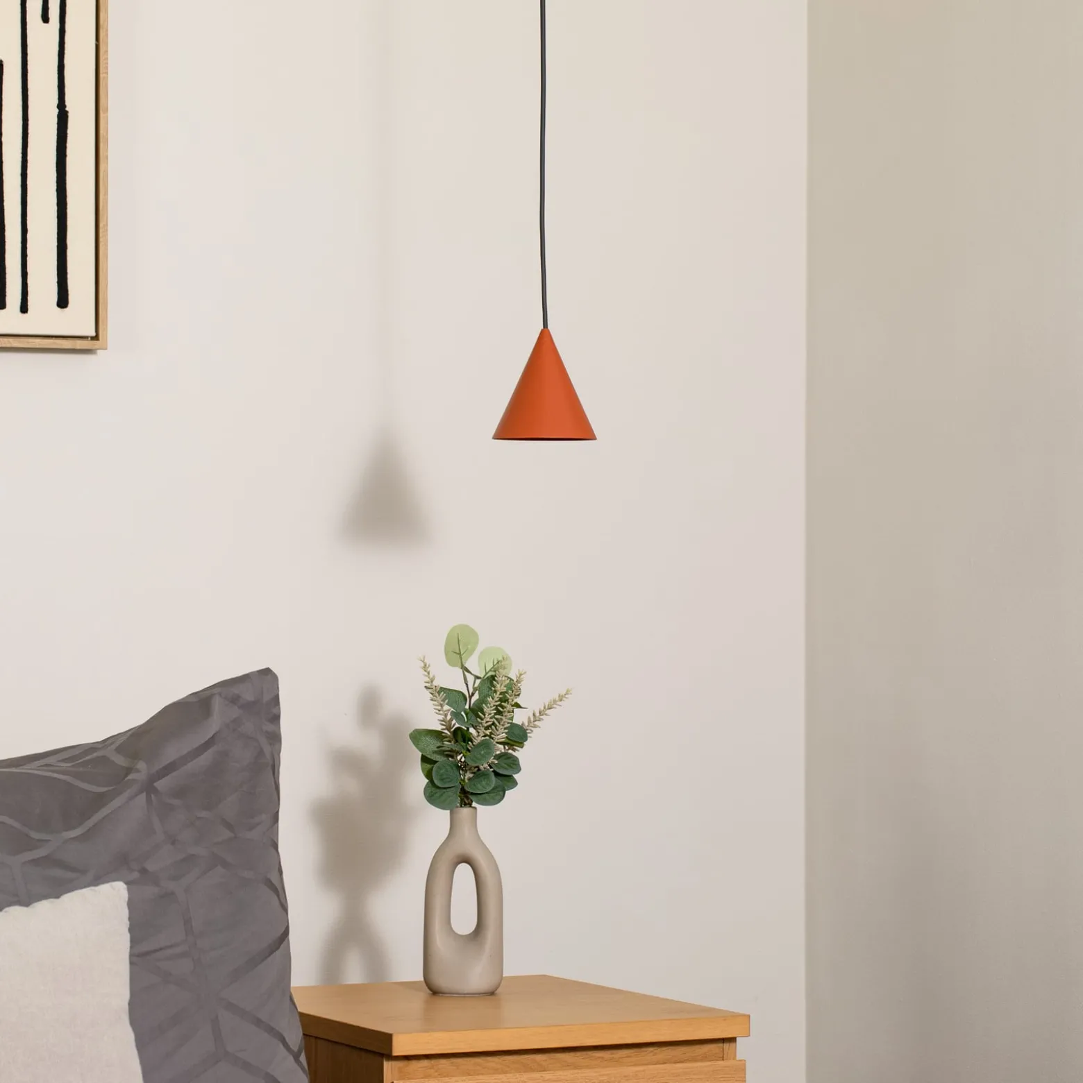 Hängeleuchte ZENITH, terracotta, Ø 11 cm, Metall, GU10