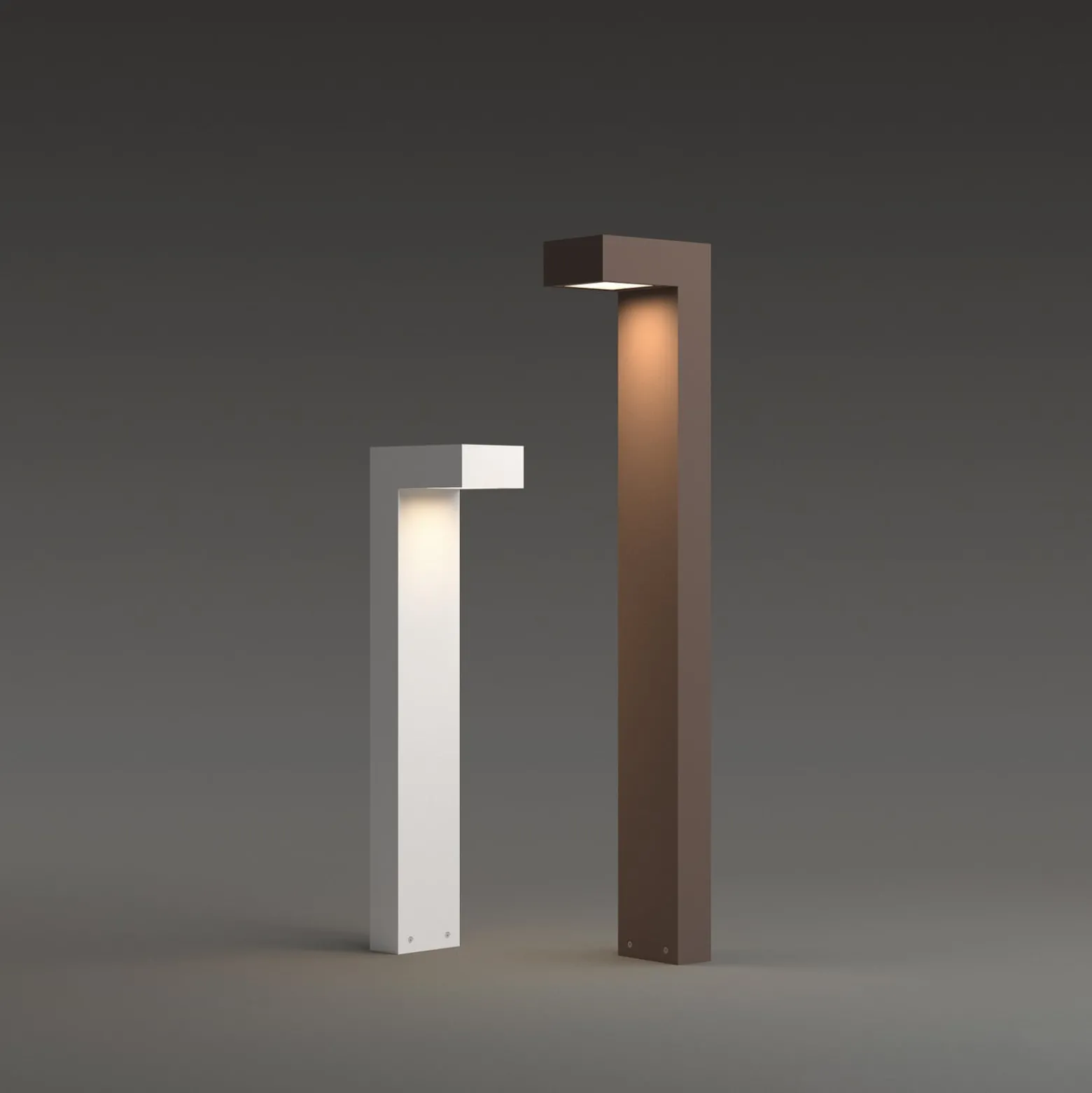 Ideal Lux LED-Wegelampe Sirio, grau, Höhe 60 cm, Metall