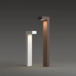 Ideal Lux LED-Wegelampe Sirio, grau, Höhe 80 cm, Metall