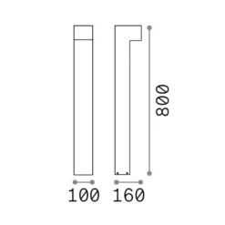 Ideal Lux LED-Wegelampe Sirio, braun, Höhe 80 cm, Metall