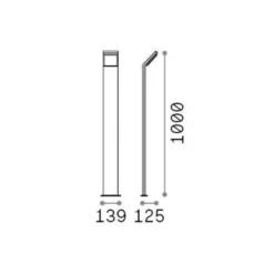 Ideal Lux LED-Wegeleuchte Style schwarz, Höhe 100 cm 3.000 K