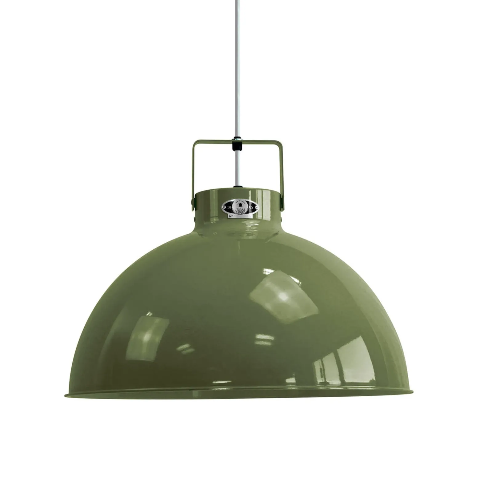 Jieldé Dante D450 Hängeleuchte, olivgrün, Ø 45 cm