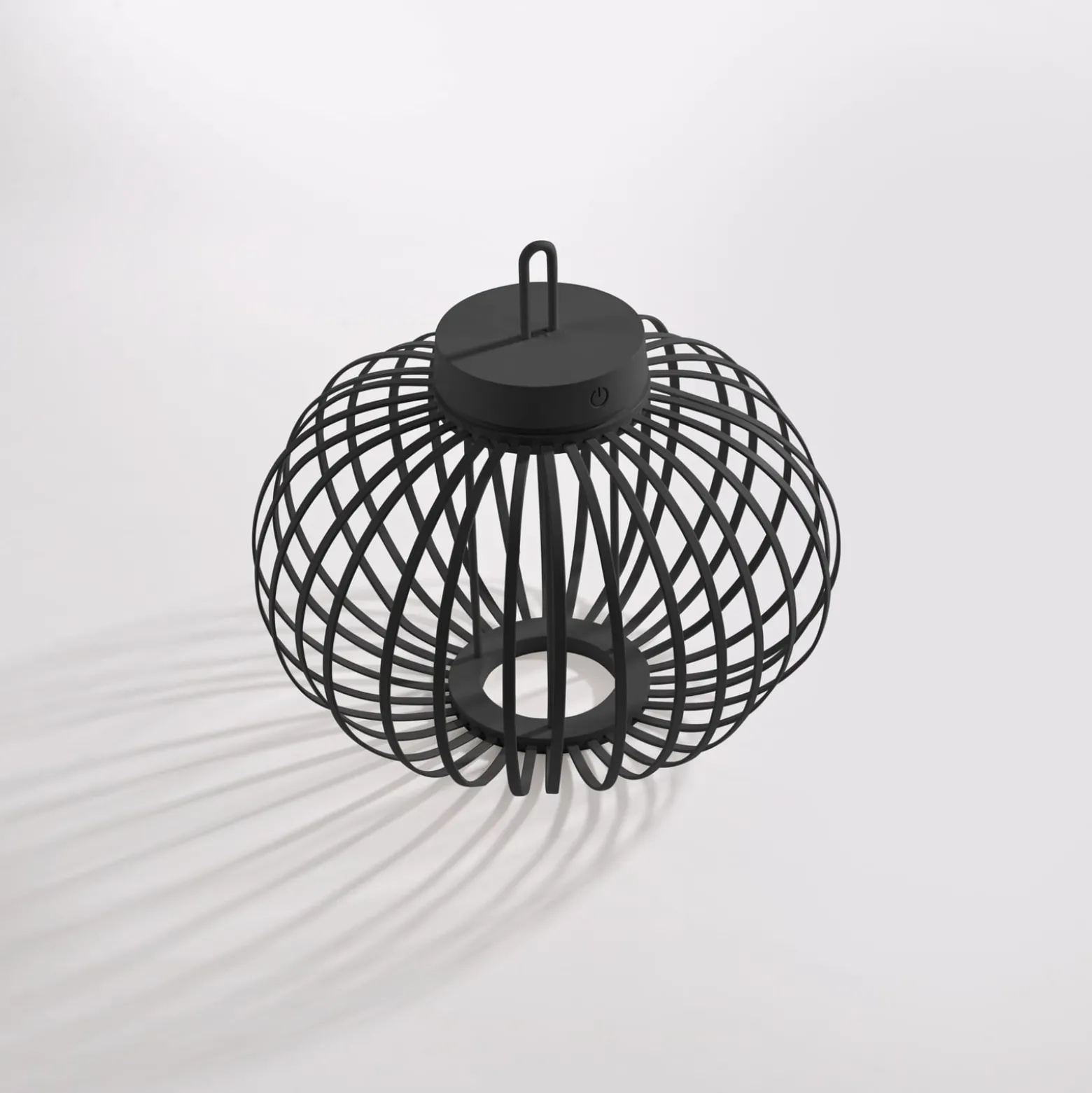 JUST LIGHT. LED-Akku-Tischleuchte Akuba schwarz 33 cm Bambus