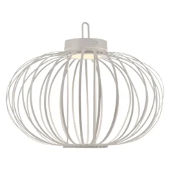 JUST LIGHT. LED-Akku-Tischleuchte Akuba, weiß, 37 cm, Bambus
