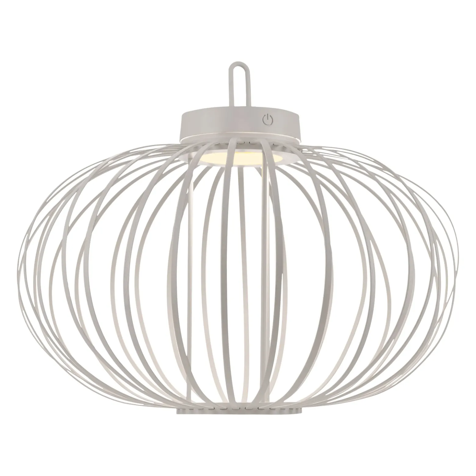 JUST LIGHT. LED-Akku-Tischleuchte Akuba, weiß, 37 cm, Bambus