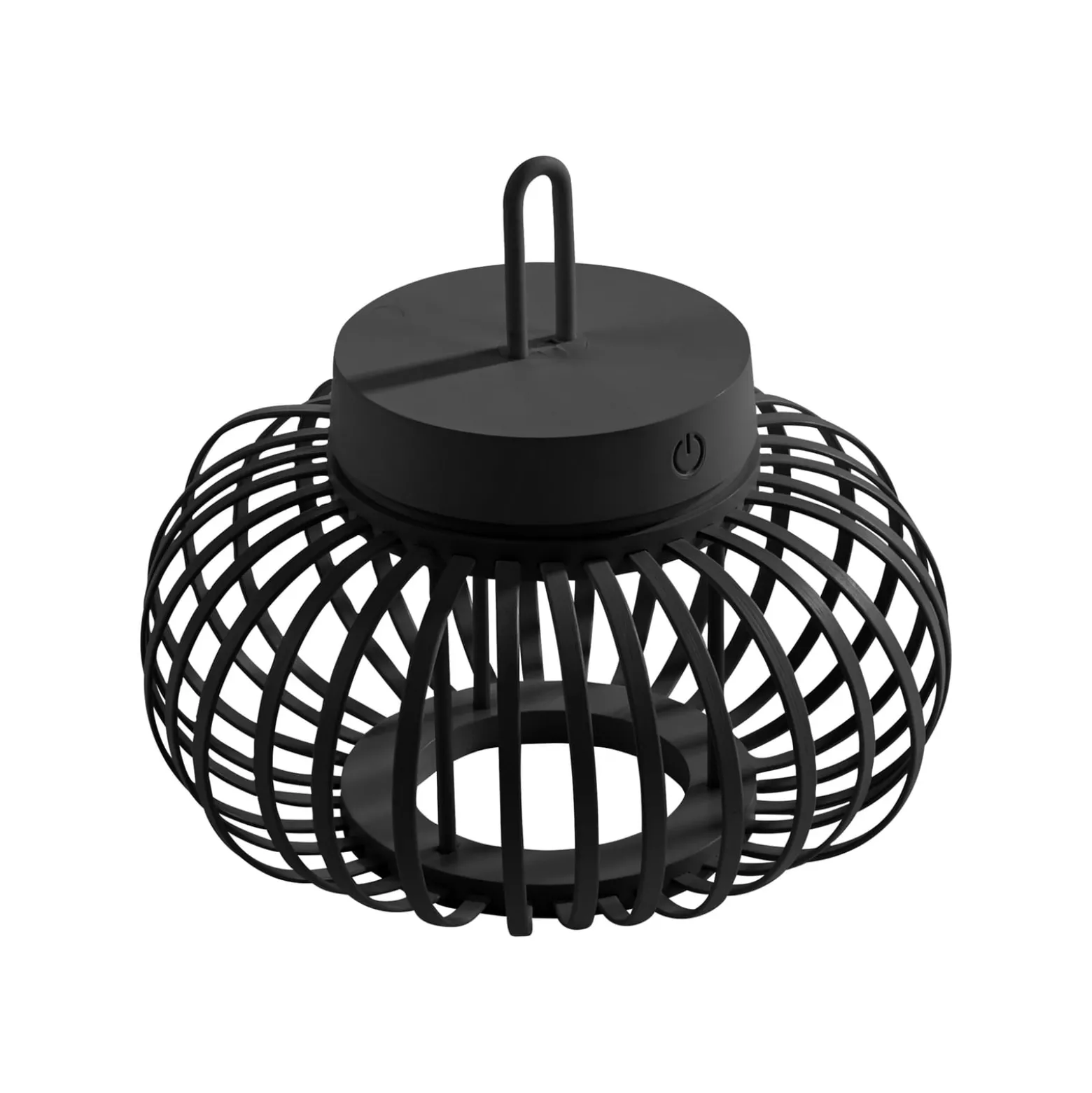 JUST LIGHT. LED-Akku-Tischleuchte Akuba schwarz 22 cm Bambus