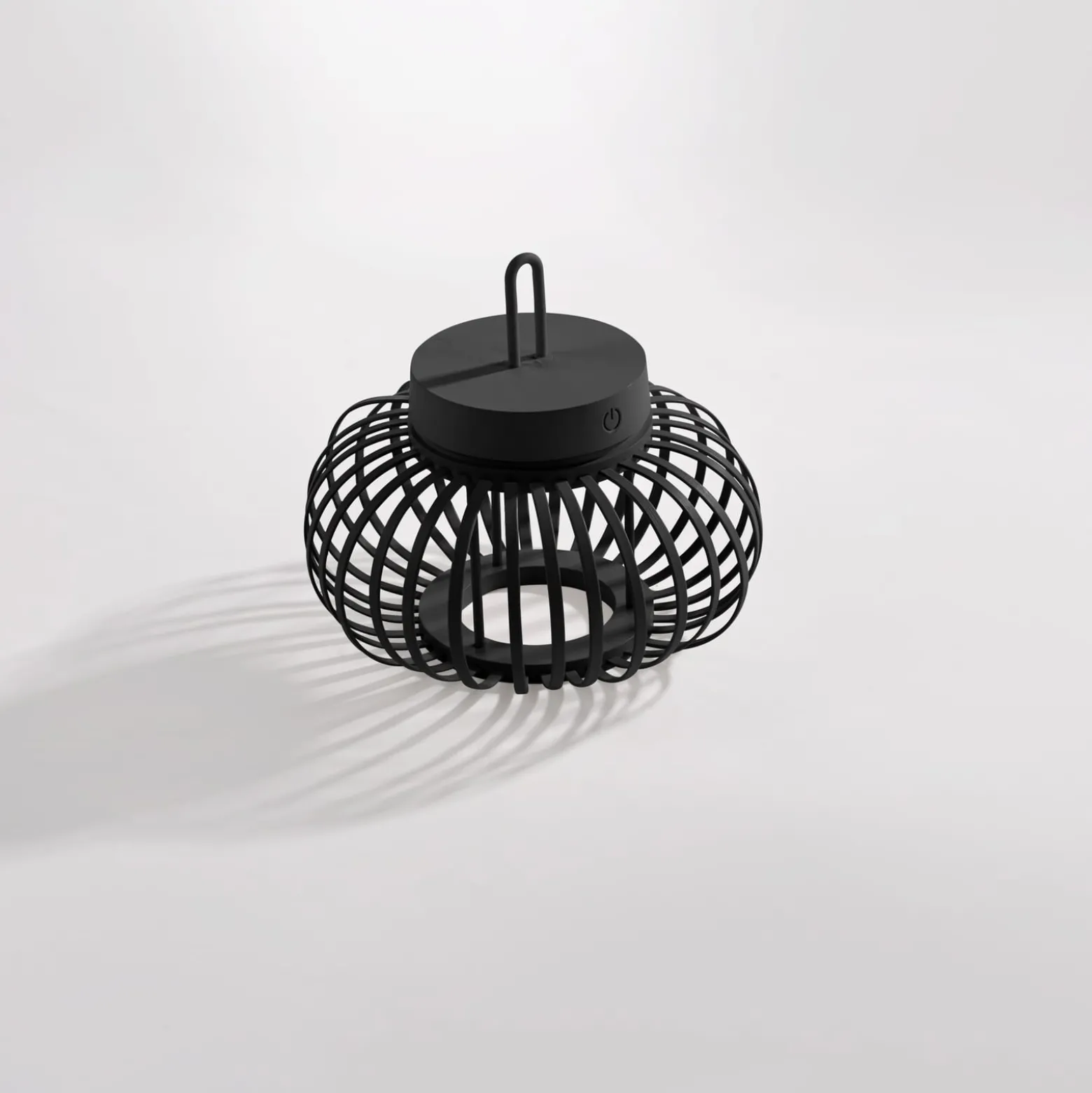 JUST LIGHT. LED-Akku-Tischleuchte Akuba schwarz 22 cm Bambus