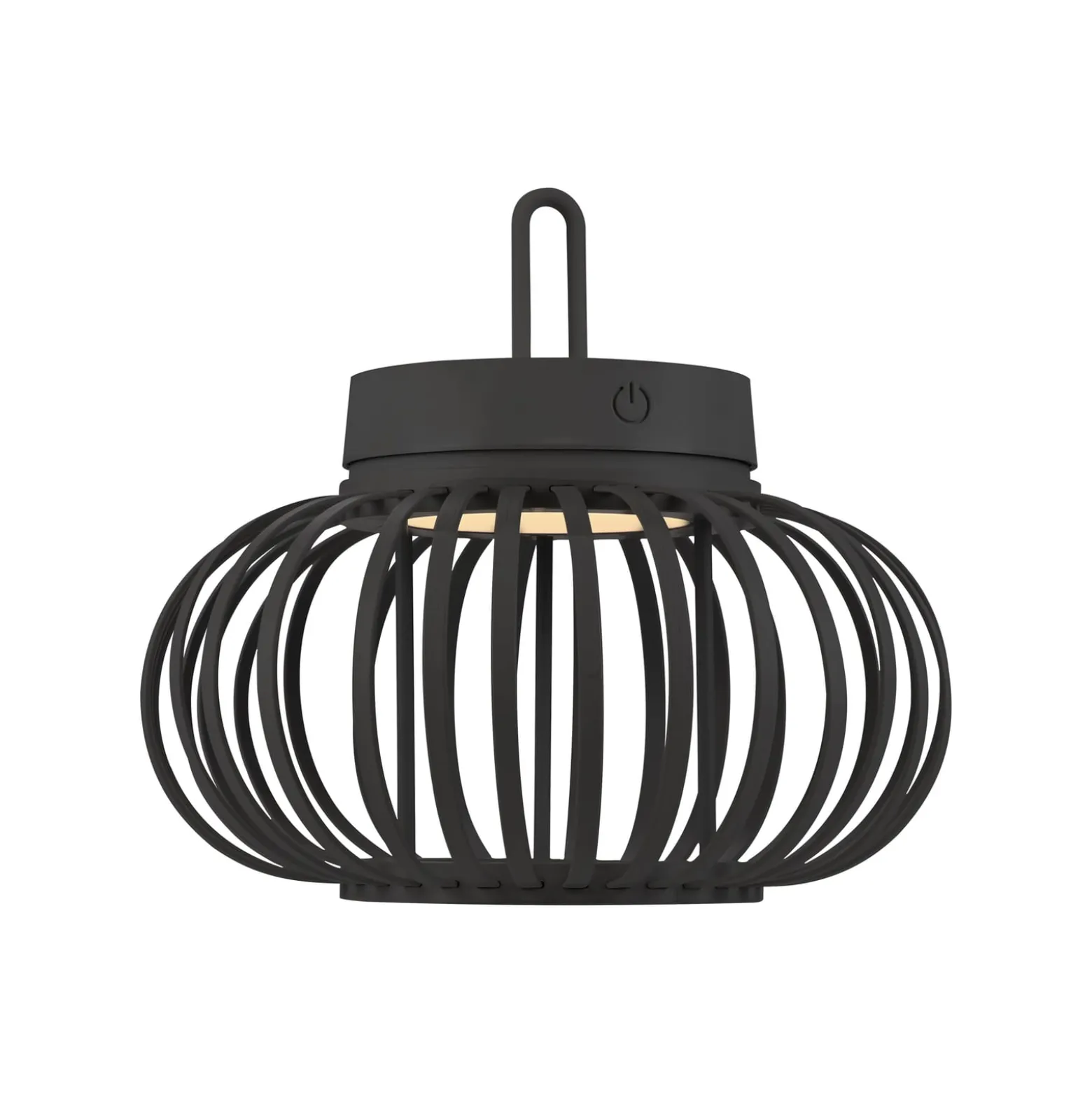 JUST LIGHT. LED-Akku-Tischleuchte Akuba schwarz 22 cm Bambus