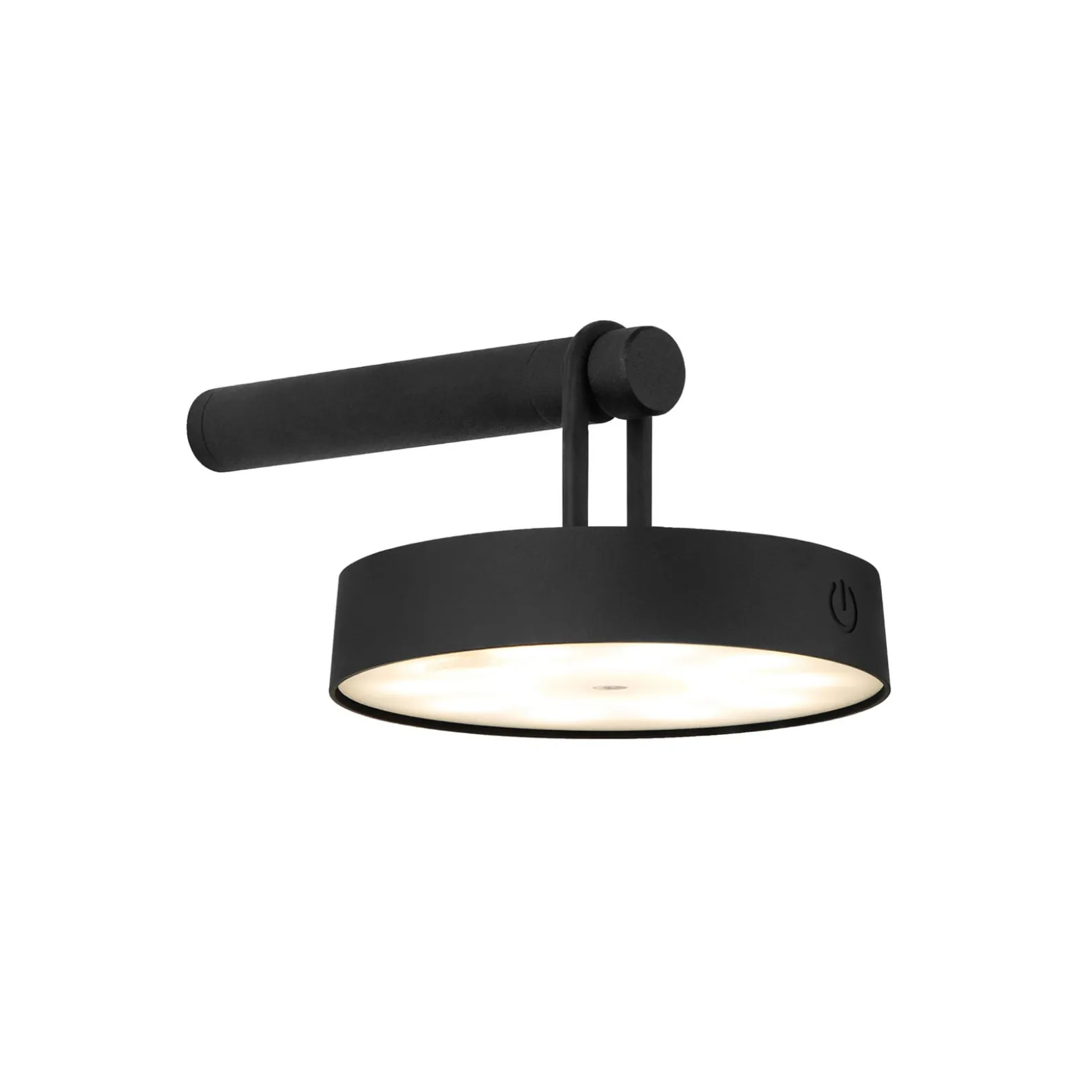 JUST LIGHT. LED-Akku-Wandlampe Arma, schwarz Kunststoff IP44