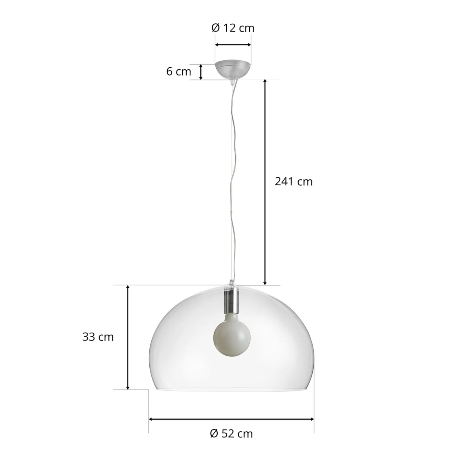 Kartell FL/Y - LED-Pendellampe, transparent