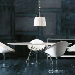 Kartell Gé LED-Hängeleuchte, weiß/gold