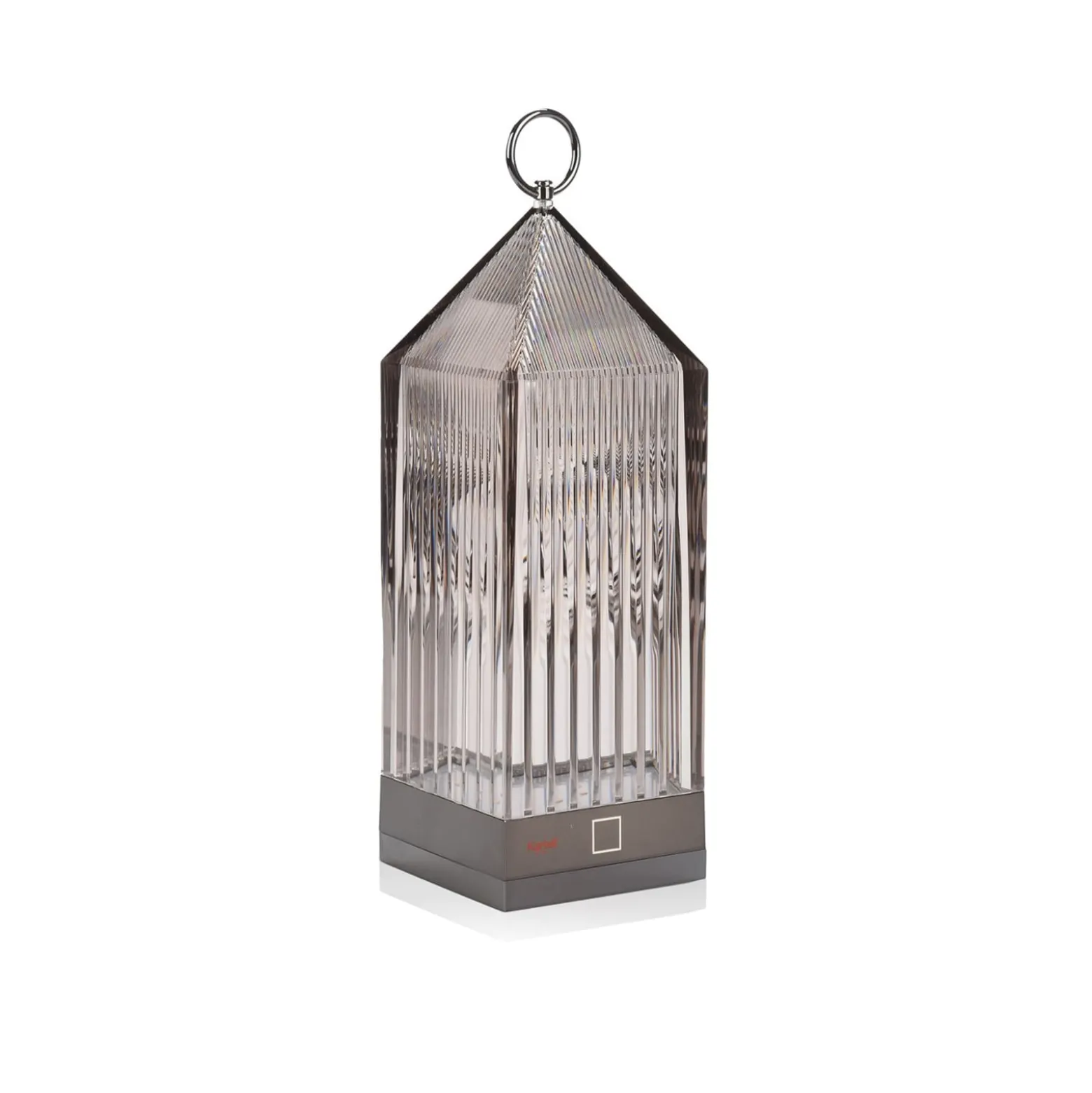 Kartell Lantern LED-Tischleuchte, rauchgrau IP54