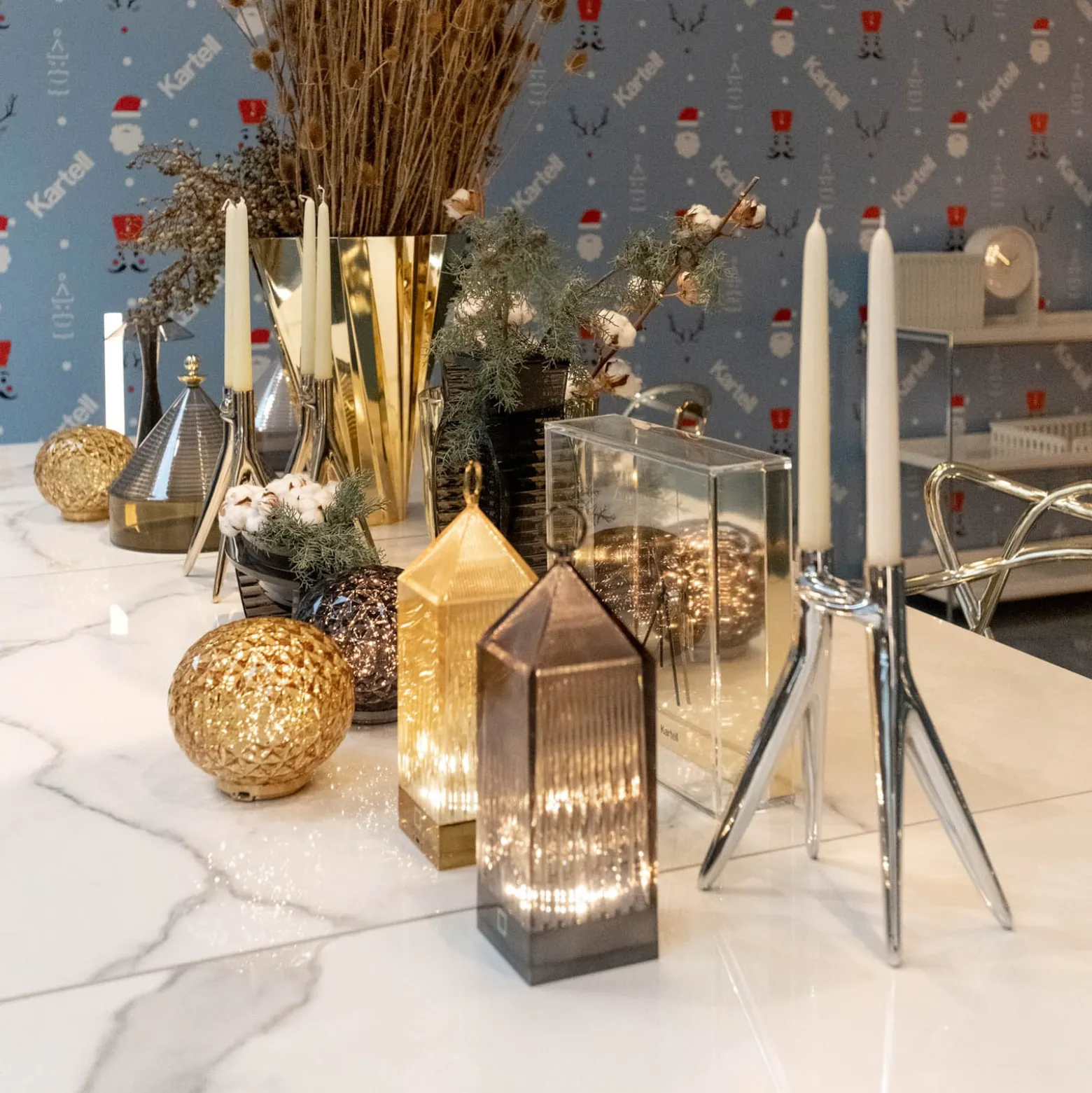 Kartell Lantern LED-Tischleuchte, bernstein IP54