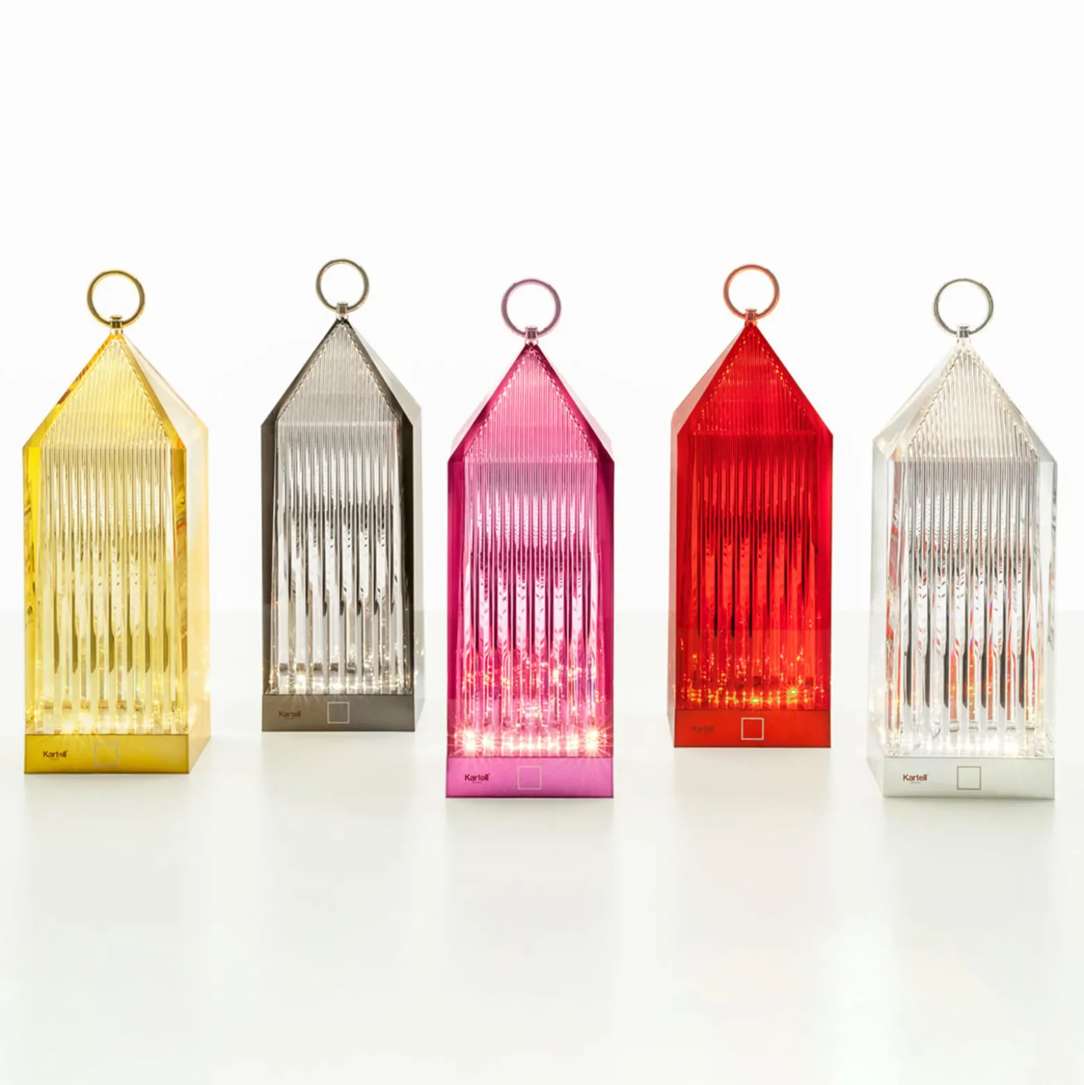 Kartell Lantern LED-Tischleuchte, lilafarben IP54