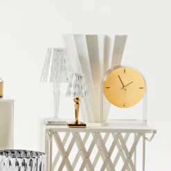 Kartell LED-Akku-Tischlampe Battery, 26 cm, goldfarben, IP54