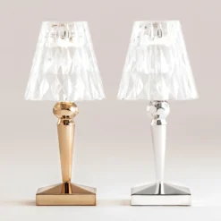 Kartell LED-Akku-Tischlampe Battery, 26 cm, goldfarben, IP54