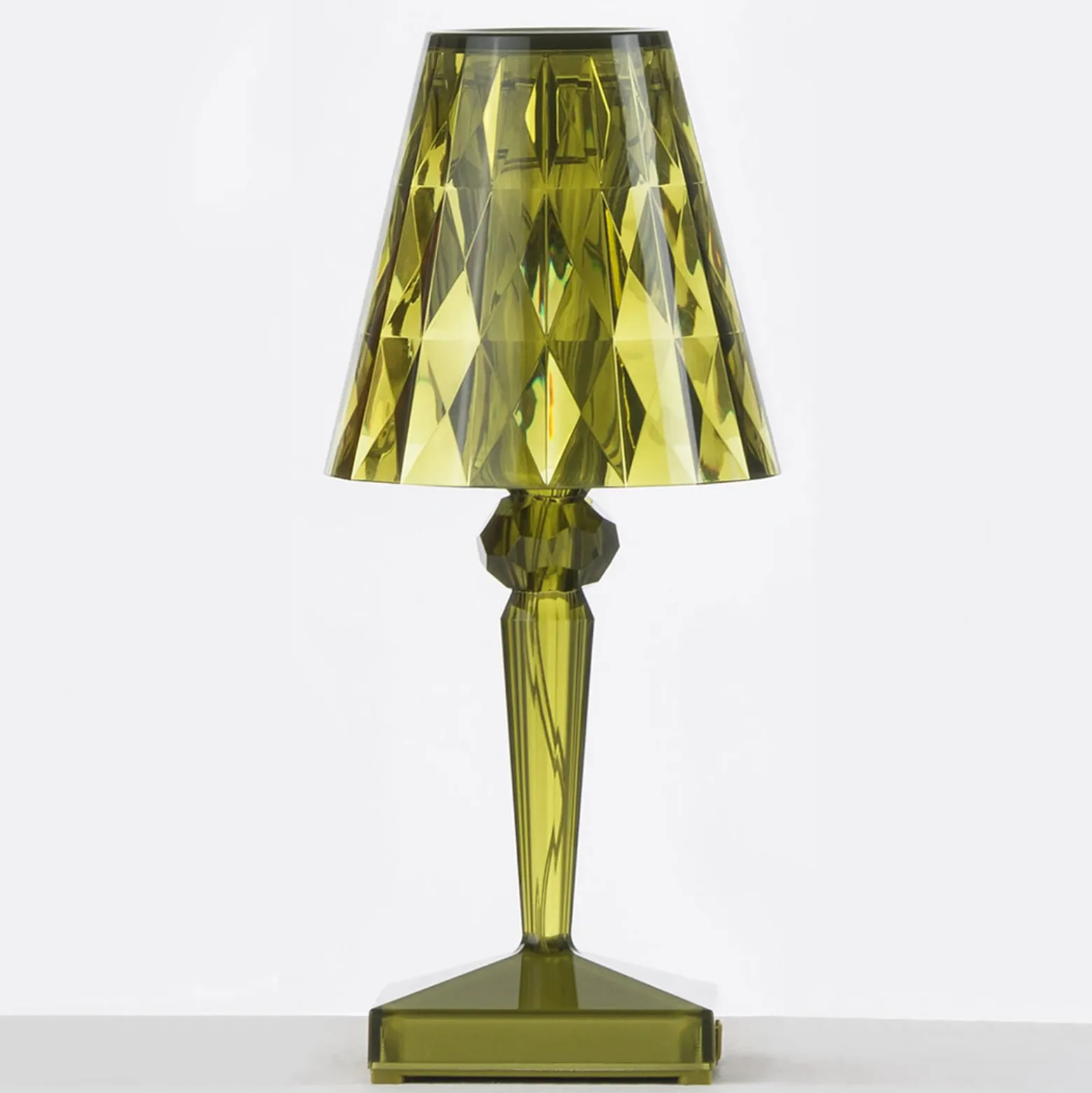 Kartell LED-Akku-Tischlampe Battery, 26 cm, grün, IP54