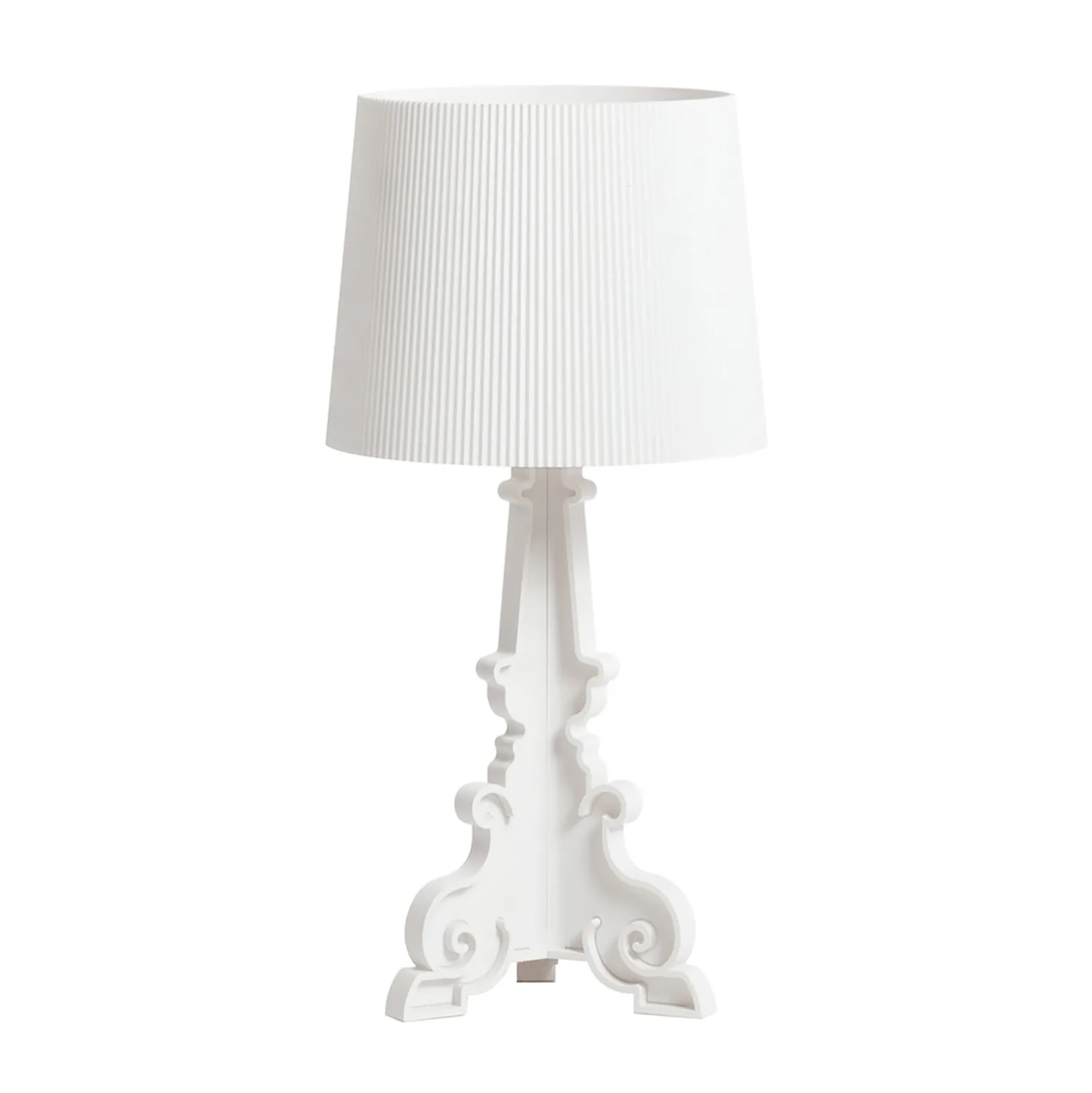 Kartell LED-Tischleuchte Bourgie Mat, weiß, Höhe 78 cm