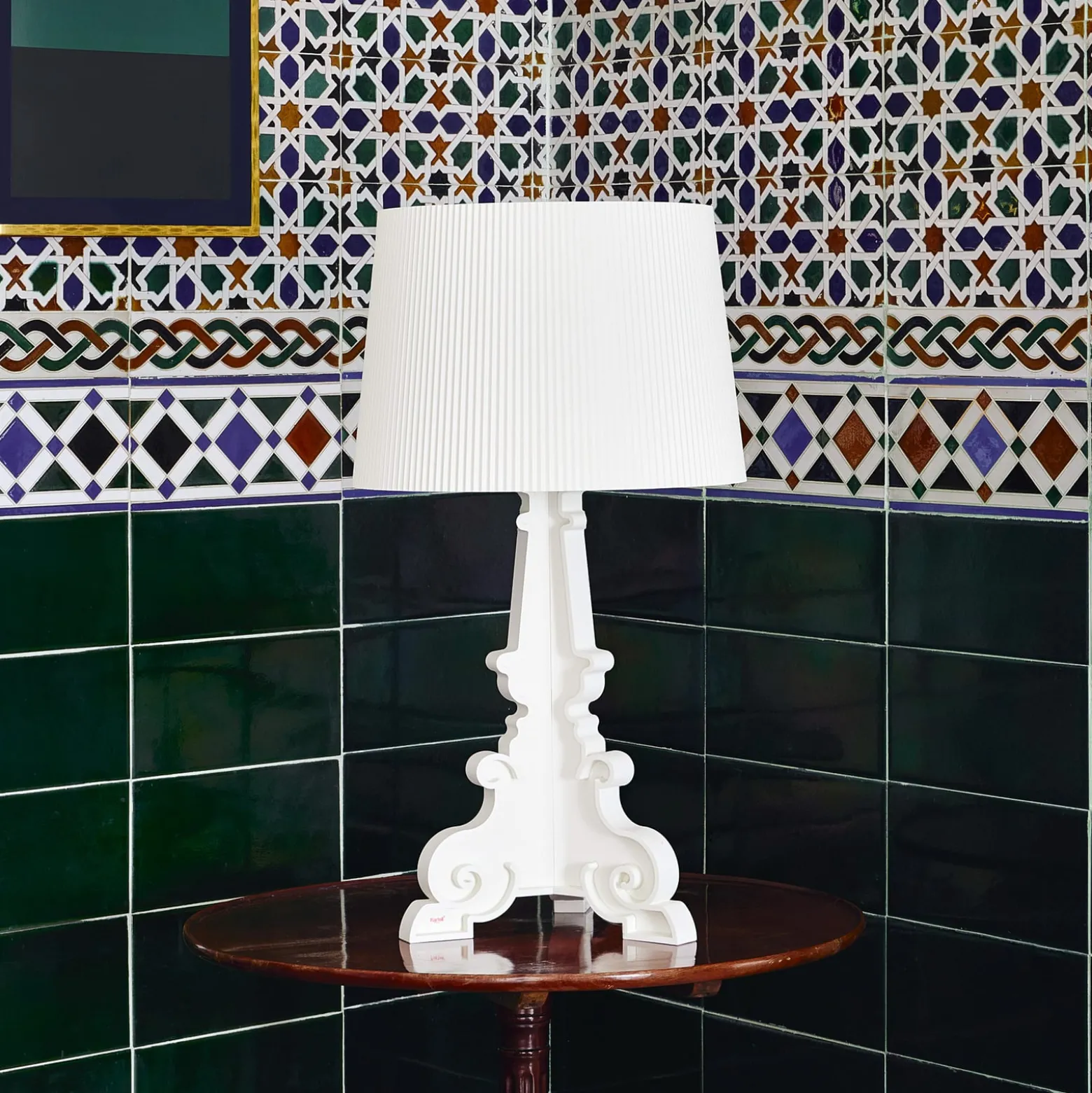 Kartell LED-Tischleuchte Bourgie Mat, weiß, Höhe 78 cm