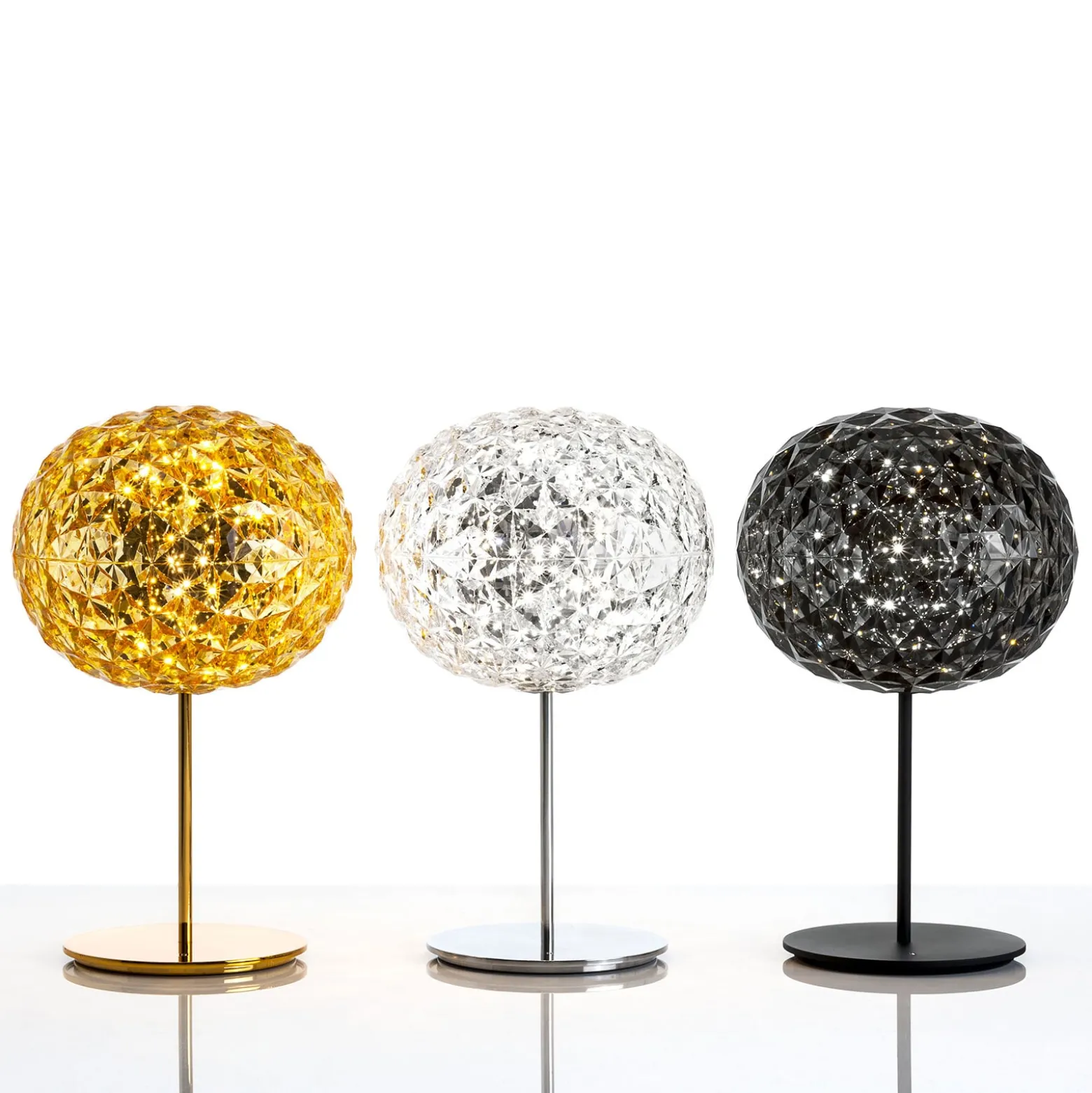 Kartell Planet LED-Tischlampe mit Fuß, transparent