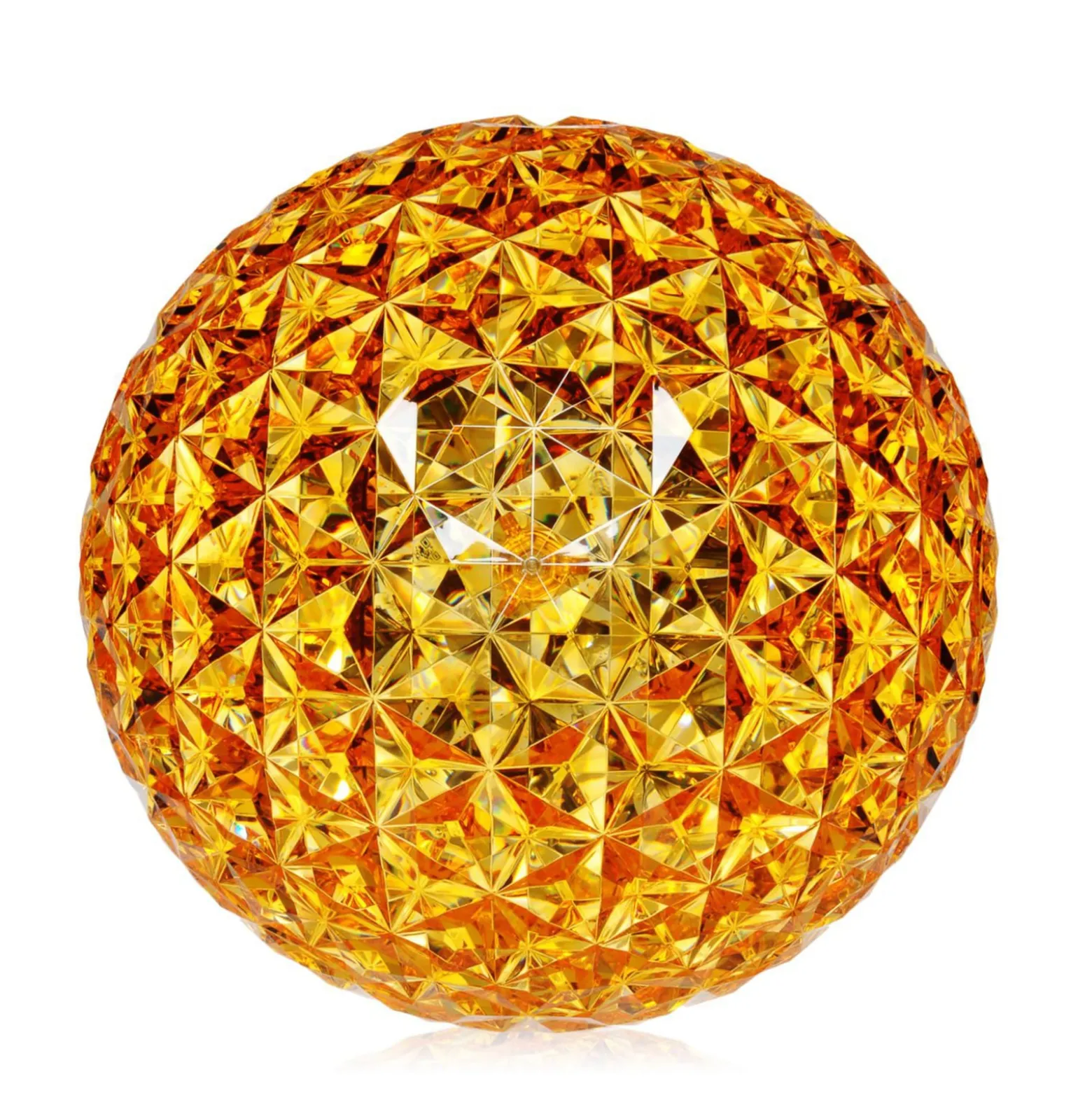Kartell Planet LED-Tischleuchte Kugel, gelb
