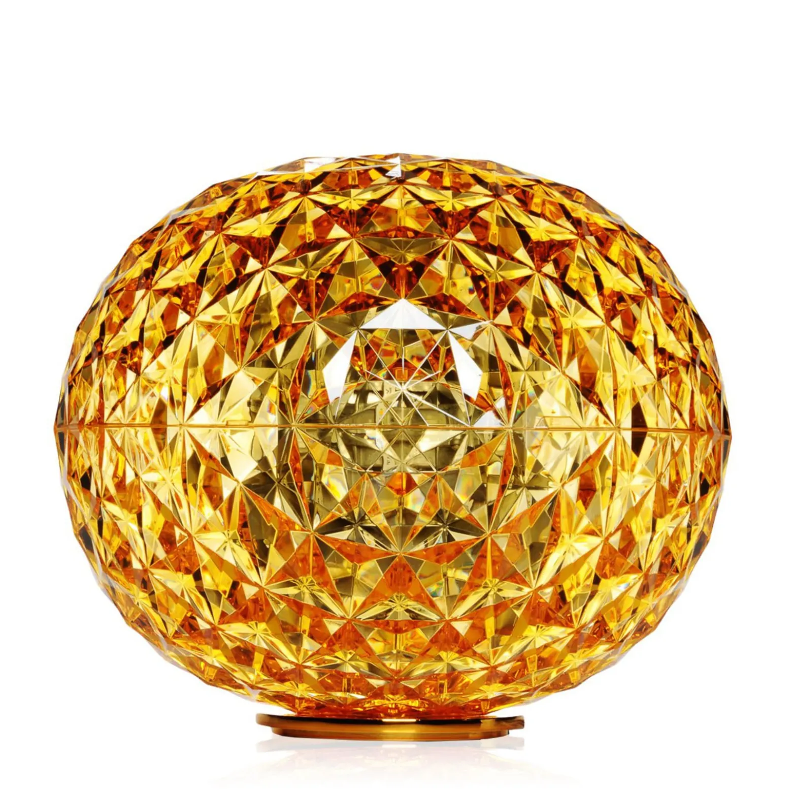 Kartell Planet LED-Tischleuchte Kugel, gelb
